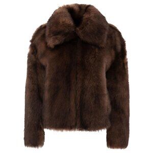 B&W Shearling Coat Tag Size 40 Women